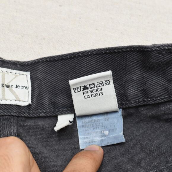 Calvin Klein Men's Skinny Jeans Zip Solid 100% Cotton Gray Size 40x32 Vintage - Picture 8 of 8